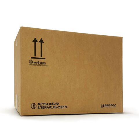 Die PyroBox FW30 ist eine der Schachteln der Serpac PyroBoxes-Reihe, die für den Versand einiger Sprengstoffe der Klasse 1 bestimmt ist. Geeignet für den Versand von Feuerwerkskörpern gemäß den Bestimmungen von ADR, RID, ADN, IMDG und ICAO-TI / IATA.