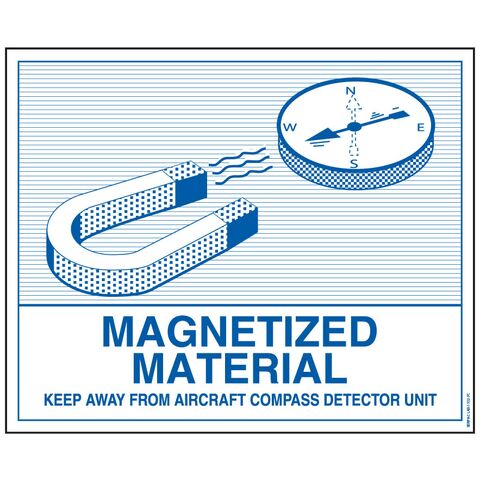 Das Etikett Magnetized Material muss beim Versand oder bei der Beförderung magnetisierter Stoffe und Gegenstände im Luftverkehr verwendet werden.  Permanentkleber mit einer Haltbarkeit von 2 Jahren im Innen- und Außenbereich.
