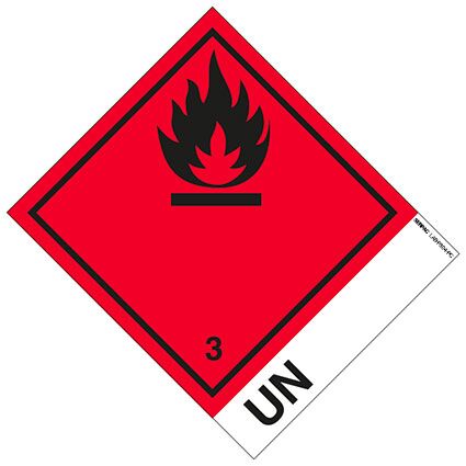 Etikett mit UN-Nummer zum Ausfüllen (Zeichen 12 mm). Permanentkleber mit einer Haltbarkeit von 2 Jahren im Innen- und Außenbereich.