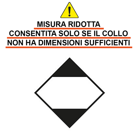 Begrenzte-Mengen-Markierung (LQ). Permanentkleber mit einer Haltbarkeit von 2 Jahren im Innen- und Außenbereich.